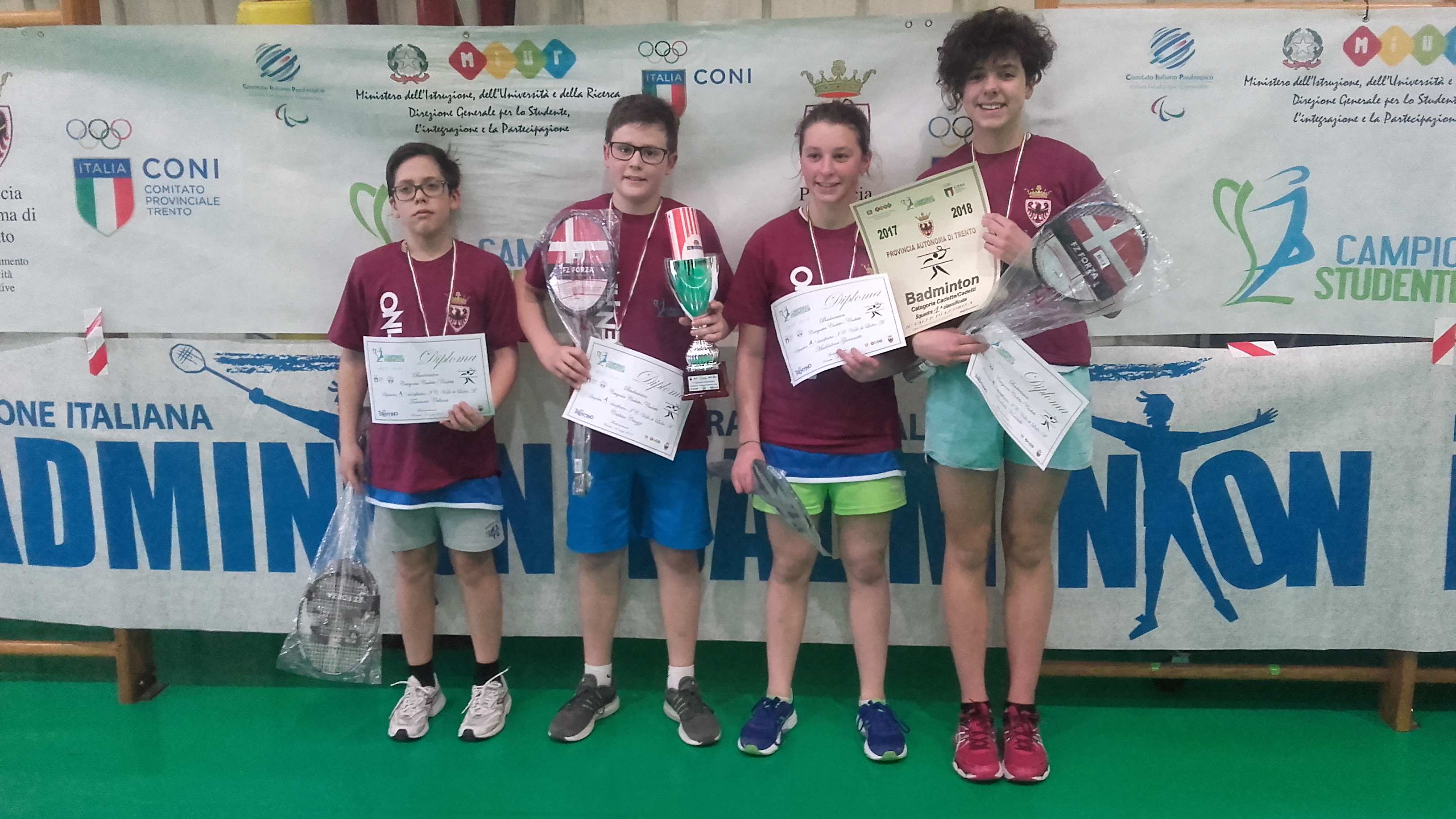 Badminton 1 grado risultati Cadette Cadetti 1