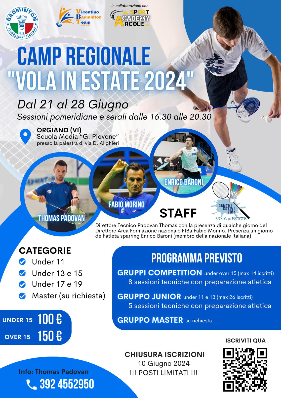 locandina Camp Regionale Veneto Vola in Estate 2024